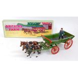 A Britains Farm Series boxed farm implement and wagon group, to include No.