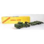 A Dinky Toys boxed military diecast group to include No. 660 tank transporter, and No.