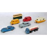 Seven various loose Dinky Toys, Corgi Toys, and Budgie diecast vehicles,