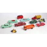 Eighteen various loose vintage Dinky Toys and other diecast models, to include Dinky Toys No.