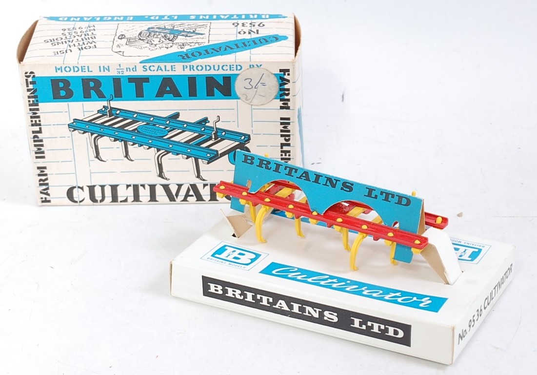 A Britains boxed farming implement diecast group, to include No.9536 Cultivator, and No. - Image 2 of 2