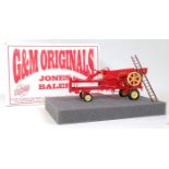 A G&M Originals of Nottingham 1/32 scale white metal and resin model of a Jones Baler,