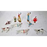 A collection of Britains Circus lead and hollowcast figures, to include ringmaster,