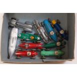 Ten various loose Dinky Toys Racing diecasts to include a Dinky Toys Vanwall 239 finished in green