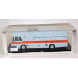 A Spark Models 1/43 scale model of a Golf Porsche racing car transporter 1971 in the original