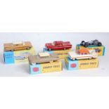 Five various repainted or playworn Corgi Toys diecast vehicles all in reproduction boxes,