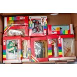 Nine various boxed Britains farming implements and tractor diecast models, to include; No.