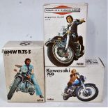 A Polistil 1/15th scale plastic and diecast motorcycle group,