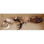 A collection of Britains and other Zoo related figures, 14 examples to include flamingos, cheetah,