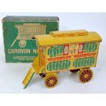 A 1930s tinplate gypsy caravan by WR Jacobs & Co.