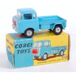 Corgi Toys, 409 forward control Jeep, light blue body with red grille, flat spun hubs,