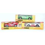 Three various boxed Corgi Toys, Whizzwheels diecast, to include No. 371 Porsche Carerra 6, No.