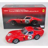 A Kyosho 1/18 scale model of a Ferrari 250 GTO 1963 Le Mans No.