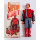 A Pedigree Products Captain Scarlet Action figure in original costume with red boots,