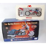 A Franklin Mint 1/10 scale model of a Harley Davidson Road King Classic motorcycle,