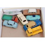 Eight various playworn Dinky Toys diecast vehicles, to include; No.162 Ford Zephyr, No.