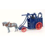 A Dorrie Collection white metal and resin hand-built bygone horse loading wagon,