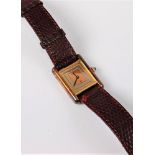 A lady's Le Must de Cartier silver gilt wristwatch,
