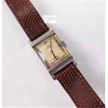 A gents Omega steel cased tank watch, circa 1940s,