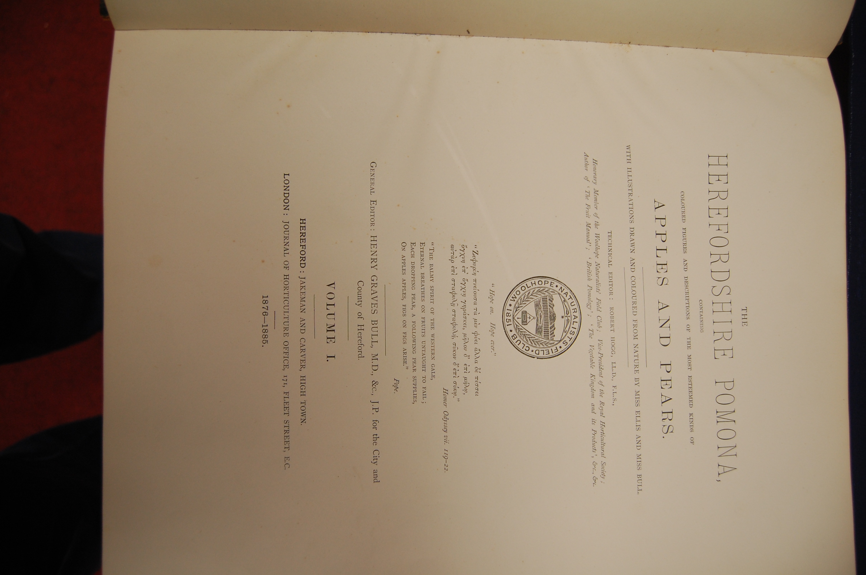 BULL Henry Graves, The Herefordshire Pomona, Hereford and London 1876-1885, 2vols folio, - Image 11 of 26