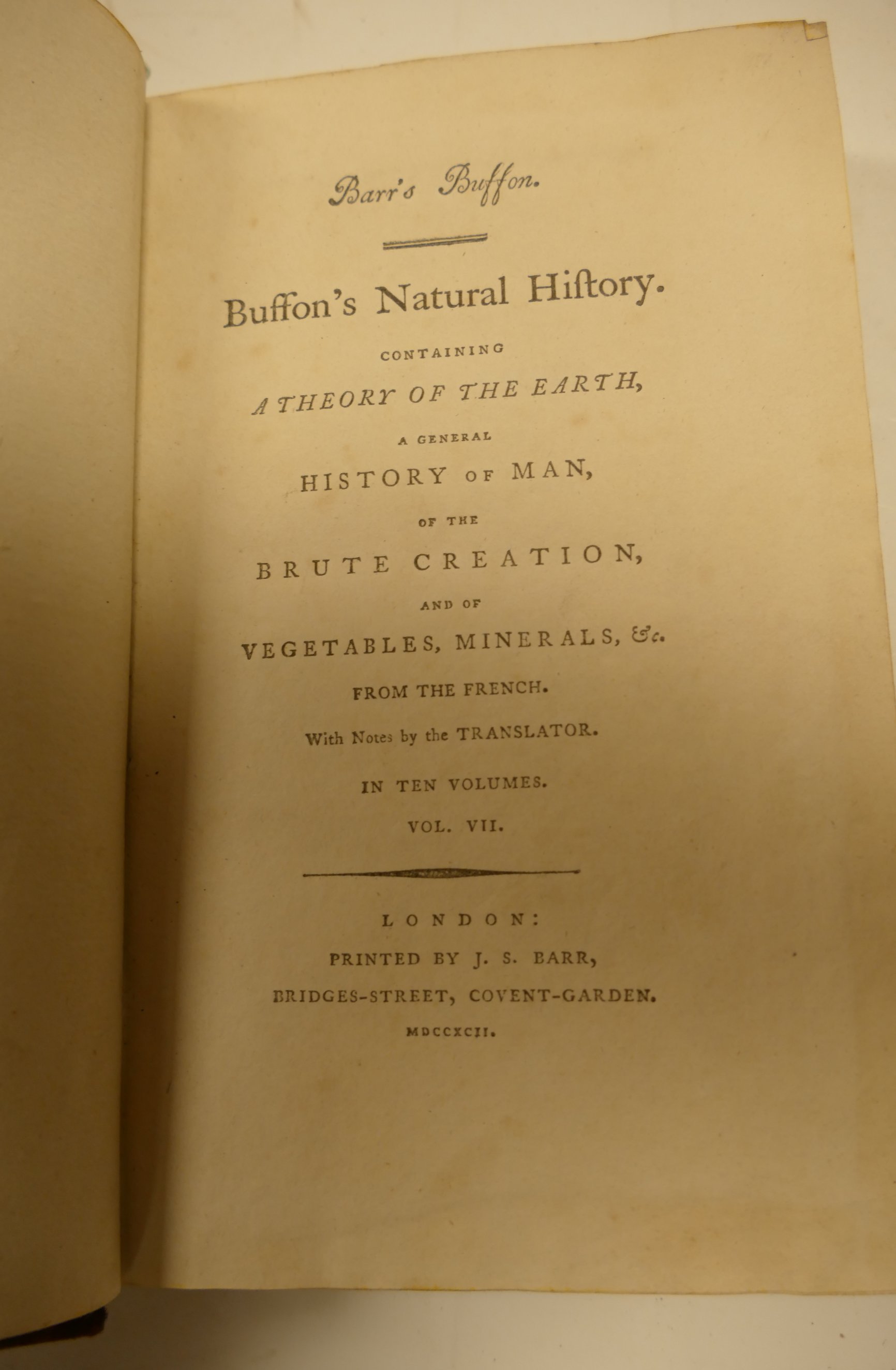 BUFFON's Natural History, London, 8vols (of 10?, lacks vols. - Image 2 of 4