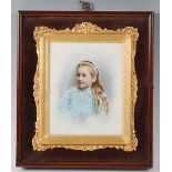 Late 19th century English school - Half-length portrait of a girl,