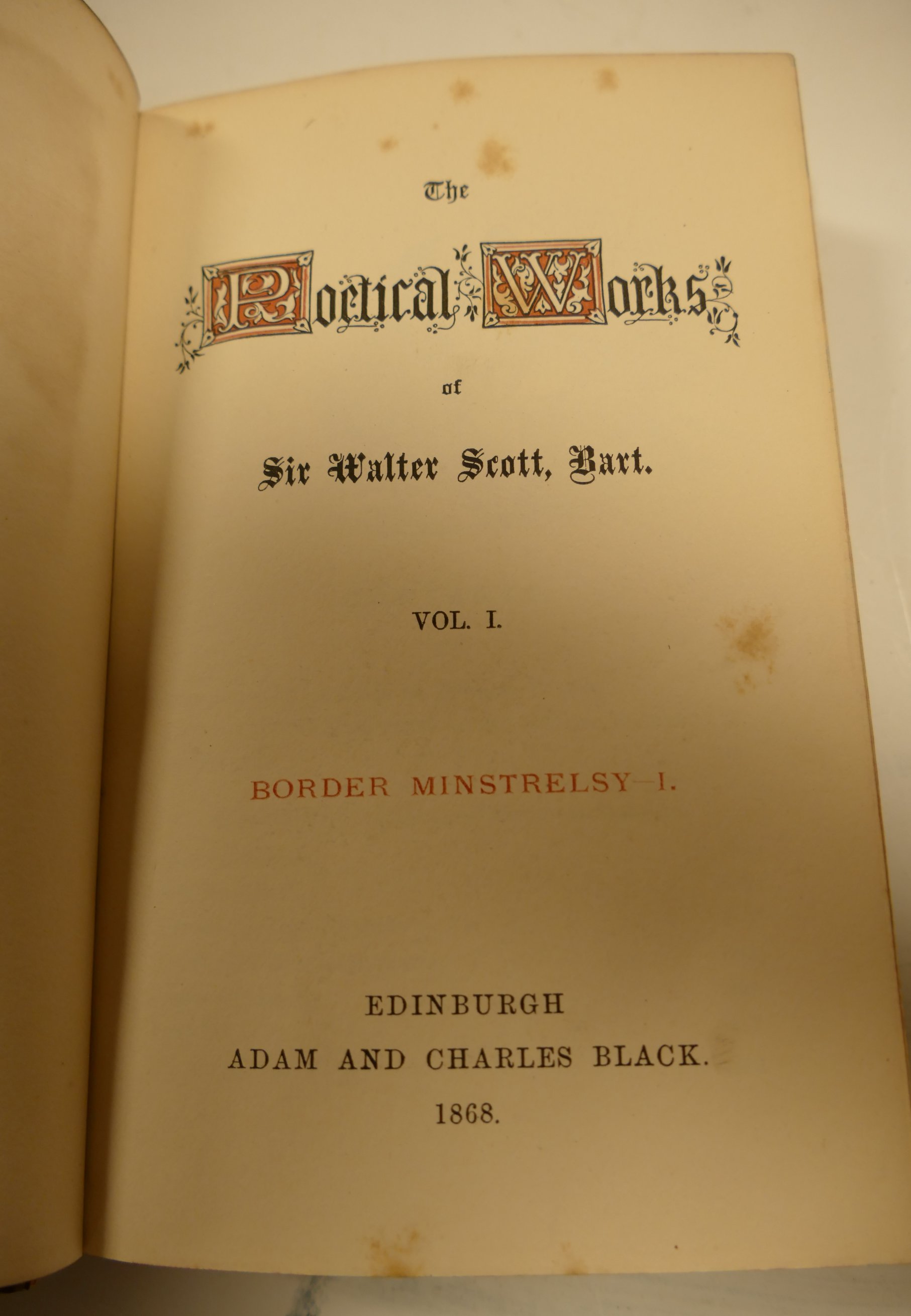 SCOTT, Sir Walter, Poetical Works, Edinburgh 1868, 12 vols. - Image 4 of 4