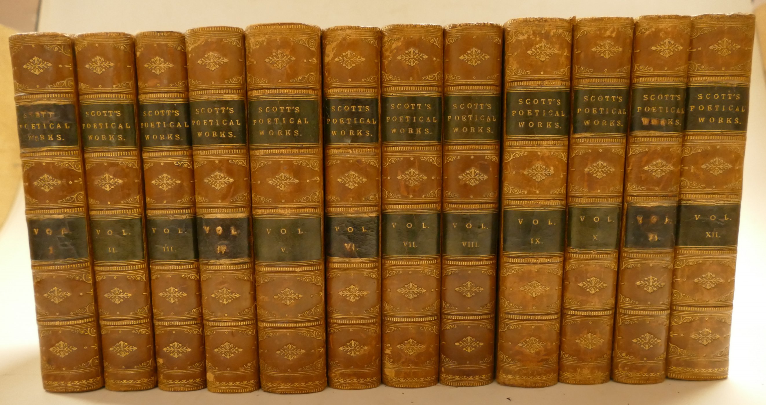 SCOTT, Sir Walter, Poetical Works, Edinburgh 1868, 12 vols.