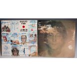 John Lennon Imagine vinyl record, with poster but no postcard,