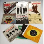 Mixed lot of Beatles 45s and EP vinyls, to include Magical Mystery Tour,