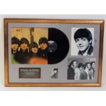 'Paul McCartney' signed black and white photograph, 24 x 19cm, framed,