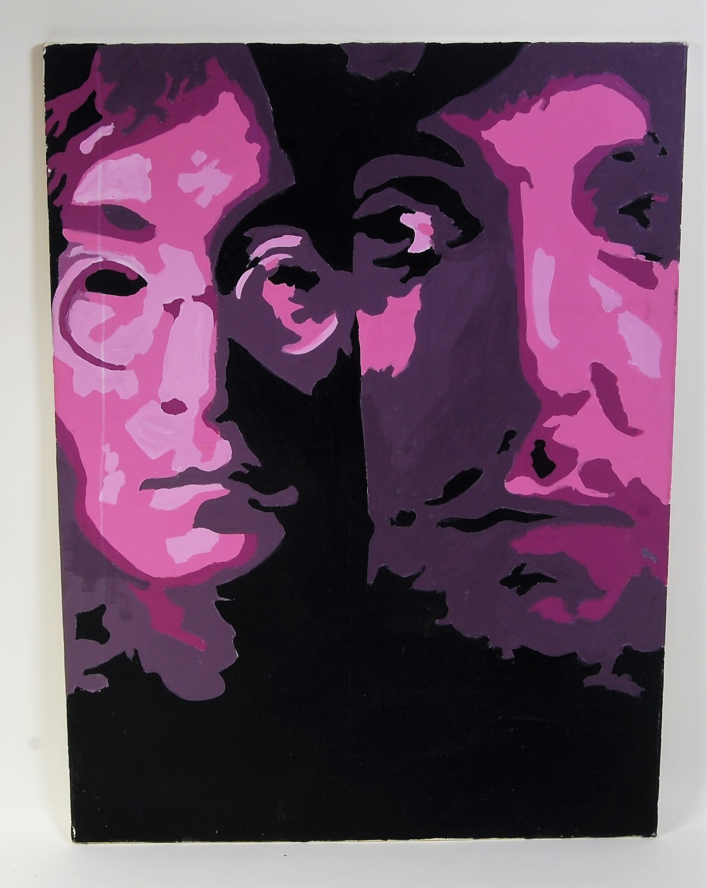 'Lennon & McCartney' abstract oil on canvas,
