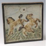 Knud Kyhn (1880-1969) for Royal Copenhagen - A stoneware square wall plaque,