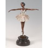 After Franz Bergmann - A cold painted bronze model of a ballerina,