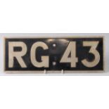 Bugatti - A 1962 registration plate,