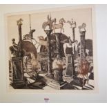 Julia Midgeley - Cavalcade, lithograph, signed, titled and numbered in pencil to the margin 9/50,