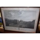 After J Kendall - Angel Hill in St Edmundsbury, monochrome steel engraving,