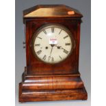 A 19th century Continental mahogany cased and cut brass inlaid mantel clock,