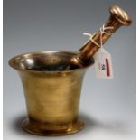 A 19th century bronze pestle and mortar