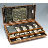 A 1930s cased collection of porcelain teeth, manufactured by Solarex,