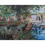 After Claude Monet (1840-1926) - Bathing at La Grenouillere, oil on canvas,