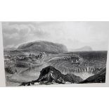 A quantity of principally monochrome steel engravings to include topographical views,