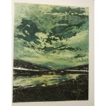 Scheinmann - Storm at sunset, lithograph, signed,