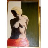 Pat Diebel - nude study, oil, signed lower right,