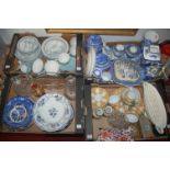 Four boxes of miscellaneous china and glassware, to include Masons Georgian Garden pattern part