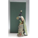 A Minton 'Minton in Miniature' figure of a peacock, boxed