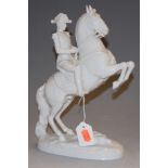 A Vienna porcelain Spanish Riding School equestrian figure, designed by Albin Dobrich, h.29cm