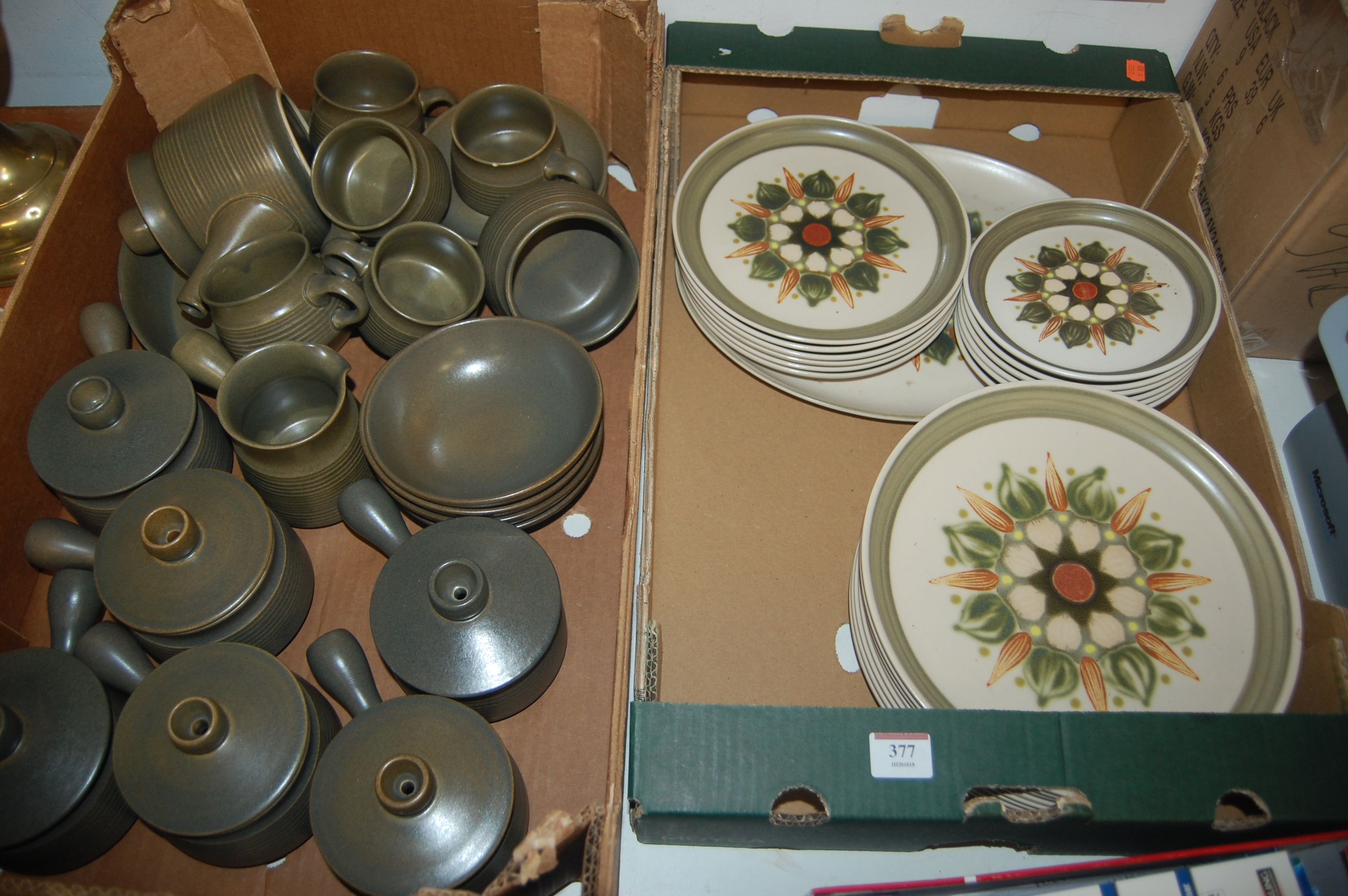 A Langley stoneware part tea and dinner service
