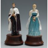 A pair of Royal Doulton figurines; Lady Diana Spencer portrait figure and H.R.H. The Prince of