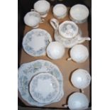 A Royal Albert part tea service in the Silver Maple pattern